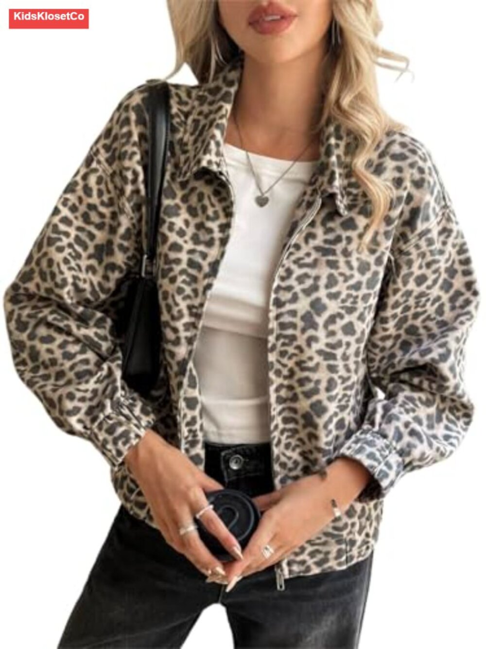 Floral Zip Up Denim Bomber Jacket Long Sleeve Trendy Casual Coat